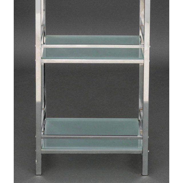Early 21st Century Modern Chromed Metal Etagere Shelf For Sale - Image 5 of 11