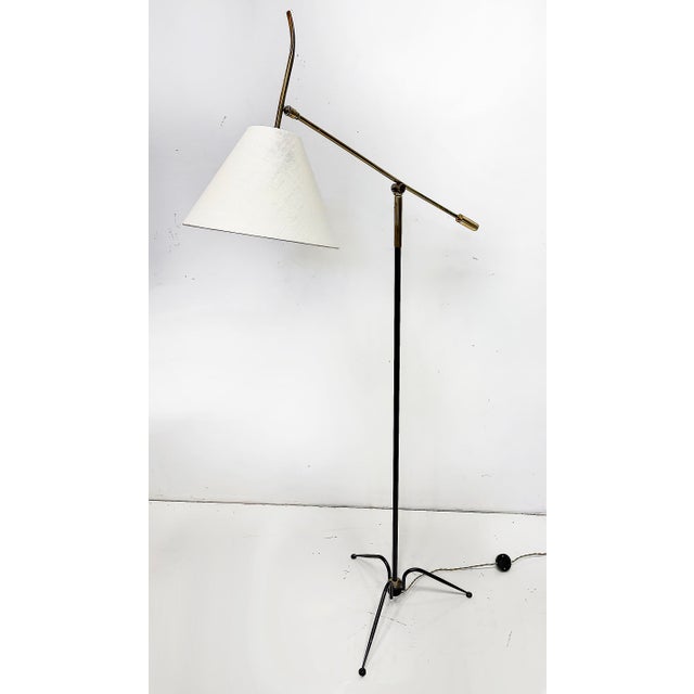 Mid-Century Modern 1950s Maison Lunel Pendulum Floor Lamps, 2 Available For Sale - Image 3 of 12