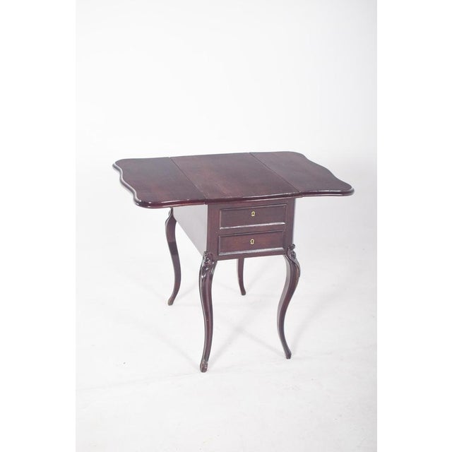 Wood English Potty Table with Flaps, 1890s For Sale - Image 7 of 11