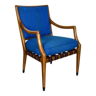 Mid-Century Modern Grand Haven Chair by Jack Van Der Molen for Jamestown Lounge in Blue Fabric For Sale