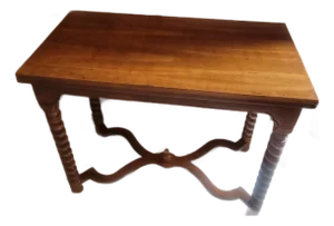 Mid-20th Century Jacobean Style Flip-Top Console Table With Barley Twist Legs