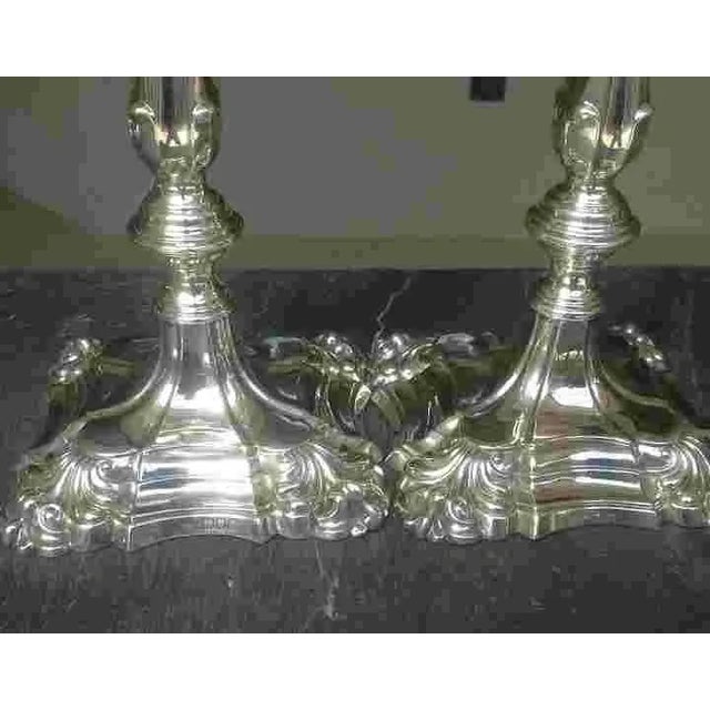 Traditional C. 1900 British Sterling Candelabra For Sale - Image 3 of 8