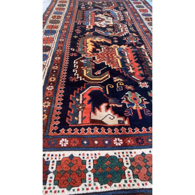 Antique Talish Dragon Rug, Southeast Caucasus 3'9" X 7'9" Circa 1870 For Sale In Washington DC - Image 6 of 11