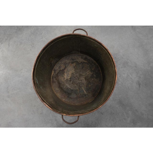 Large Copper Brew Kettle, France, 1820s For Sale - Image 9 of 11