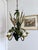 French Country Tole Botanical Five-Light Chandelier with Cattails and Flowers, 1960s For Sale - Image 6 of 17