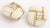 Mid-Century Modern White Coral and 18kt Yellow Gold Clip-On Earrings Vintage 60s For Sale - Image 3 of 7