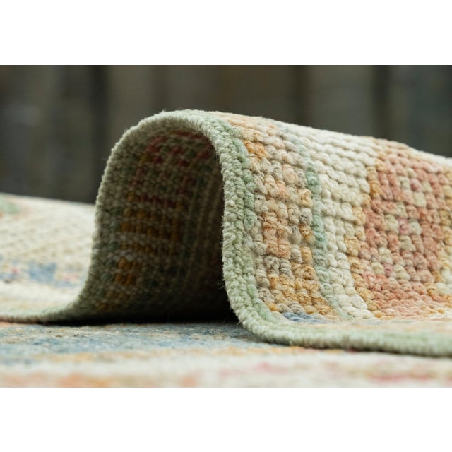 Blue Turkish Oushak Runner Rug 2'3" x 5'11" #17231 For Sale - Image 8 of 8