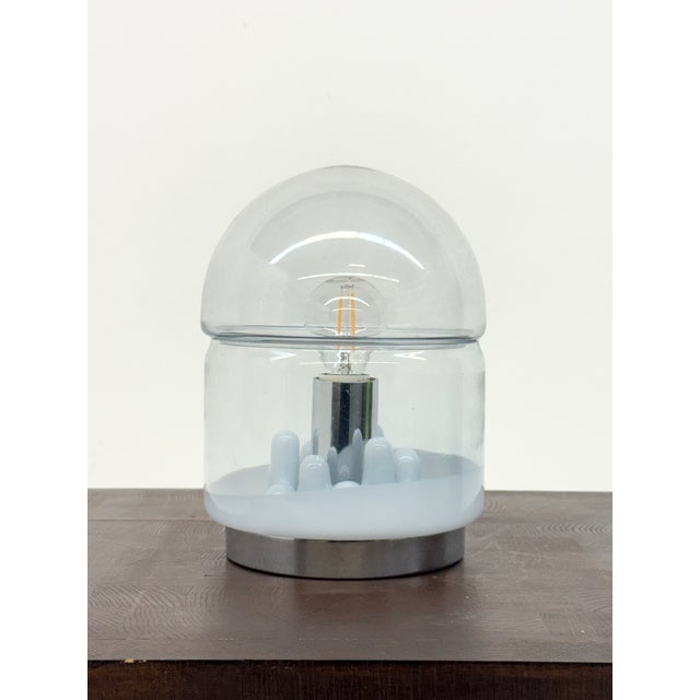 This Murano glass table lamp is a beautiful example of Italian Space Age design. The lamp features a striking dome-shaped...