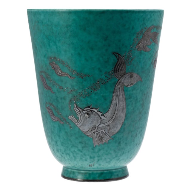 Ceramic Argenta Vase by Wilhelm Kåge for Gustavsberg, Sweden, 1940s For Sale