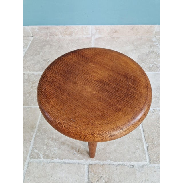 Modernist Tripod Stool in Wood, 1950s For Sale - Image 4 of 12