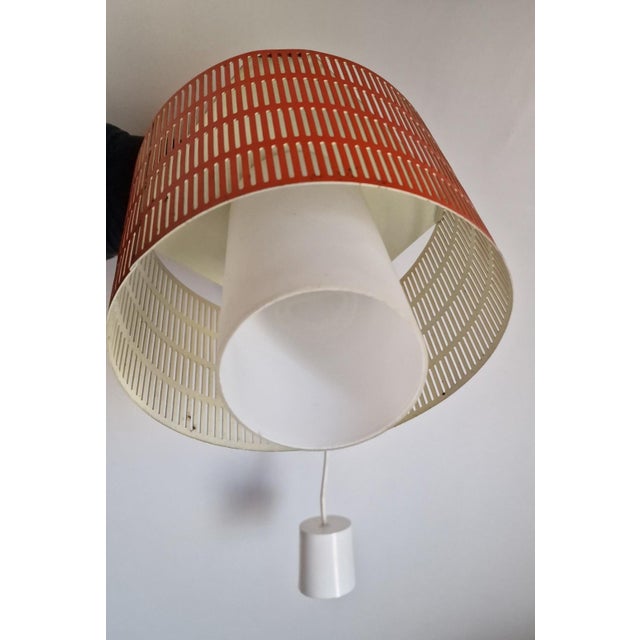 1960s Vintage Coral Metal Pendant Light, 1960s For Sale - Image 5 of 7
