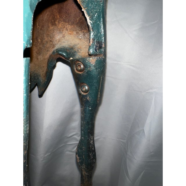 Metal Pair of 20th Century Large Garden Heron Sculptures For Sale - Image 7 of 8