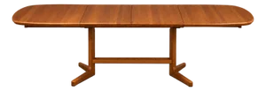 1970s Refinished 99” Danish Modern Solid Teak Dining Table