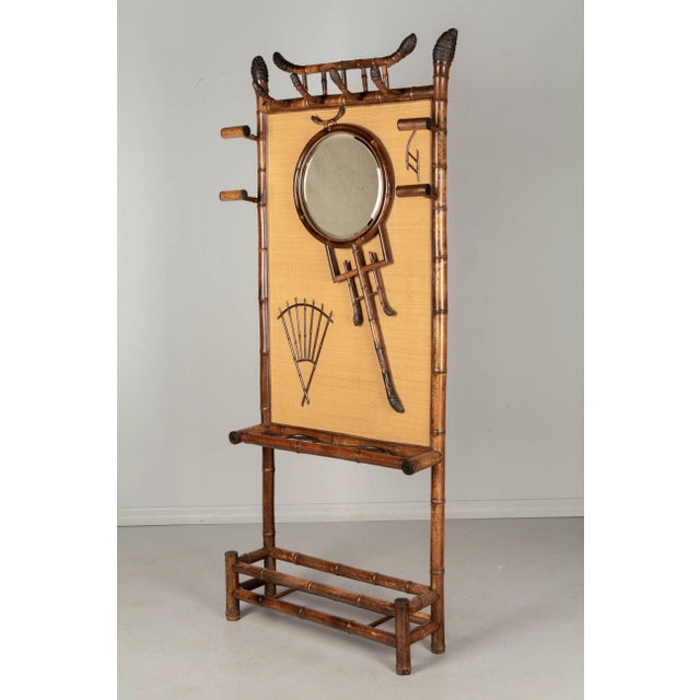 Late 19th Century 19th Century French Bamboo Hall Tree or Coat Rack For Sale - Image 5 of 10