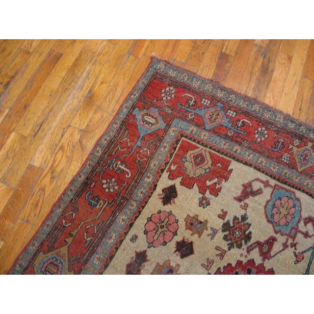 Textile 19th Century W. Persian Bijar Carpet With Harshang Pattern (4'4" x 9'-132 x 274) For Sale - Image 7 of 8