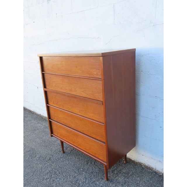 Mid Century Modern Tall Chest of Drawers 6310 For Sale - Image 9 of 15