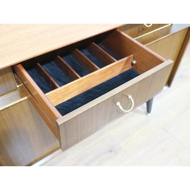 Wood Mid Century Modern Vintage G Plan Afromosia Credenza Sideboard For Sale - Image 7 of 15