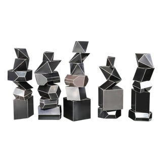 Bauhaus Geometric Bakelite Science Classroom Crystal Models, 1930s, Set of 28 For Sale