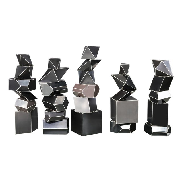 Bauhaus Geometric Bakelite Science Classroom Crystal Models, 1930s, Set of 28 For Sale