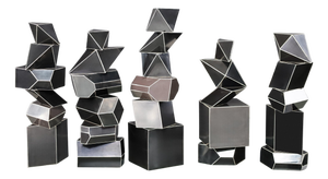 Bauhaus Geometric Bakelite Science Classroom Crystal Models, 1930s, Set of 28