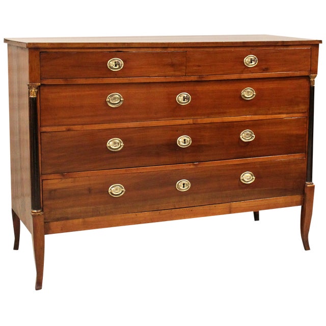 18th Century Italian Directory Chest of Drawers in Cherrywood For Sale