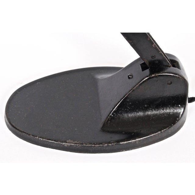 Black J. J. Pieter Oud Style Black Bauhaus Architects Desk Lamp, C. 1930 For Sale - Image 8 of 11