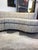 Mid-Century Modern Newly Upholstered Curved 2-Part Sofa For Sale - Image 4 of 12