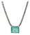 Square Paraiba Tourmaline Diamond Chain Happy Necklace For Sale