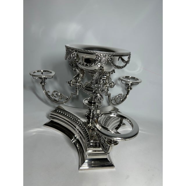 Unique 1-of-1 Elkington 'Chased Master' Tripartite Epergne: 1851/1871 Design Transition Model by Jeannest & Willms - 1 Piece For Sale - Image 18 of 18