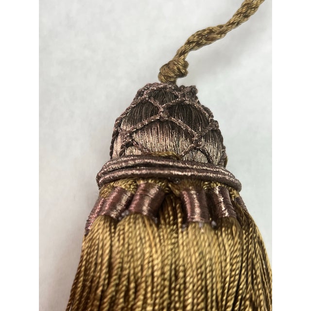 Renaissance Set of 4 Antique Gold Versailles Style Tassels For Sale - Image 3 of 7