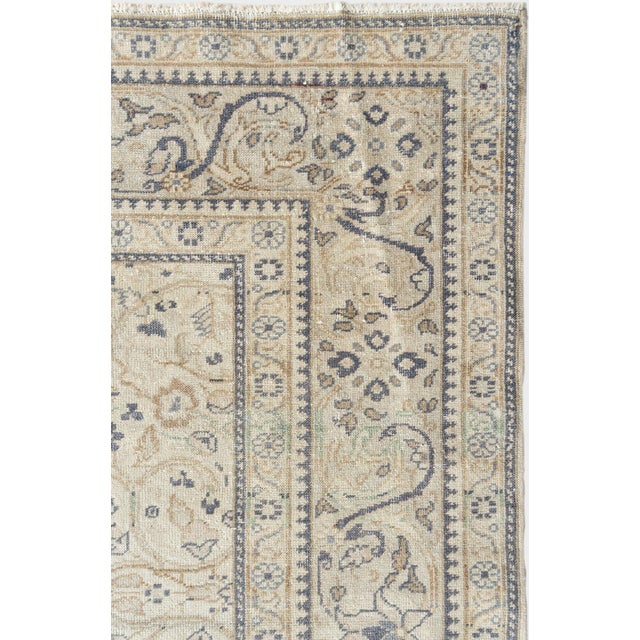 Vintage Circa 1940 Ivory Turkish Sivas Rug 8ft 10in X 12ft 2in For Sale - Image 9 of 14