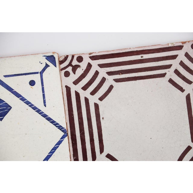 1920s Antique Bauhaus Portuguese Set of Two Tiles For Sale - Image 9 of 11