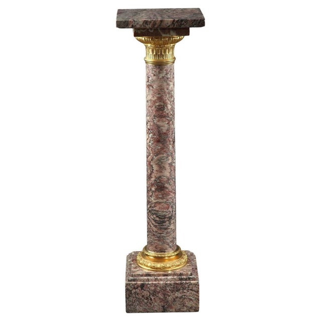 19th Century Napoleon III Brocatelle Marble Column For Sale - Image 17 of 17