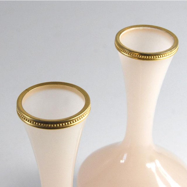 Pink Opaline Glass Vases from Nason, 1960s, Set of 2 For Sale - Image 9 of 10