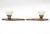 Art Deco Vintage Art Deco Clear Glass Brass Dummy Door Knob Set For Sale - Image 3 of 4