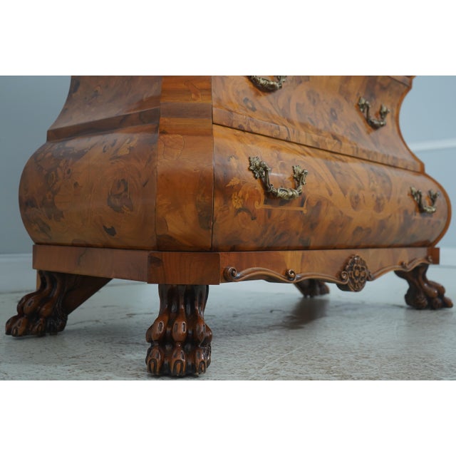 Italian Highly Inlaid Olivewood Fall Front Desk For Sale - Image 9 of 18