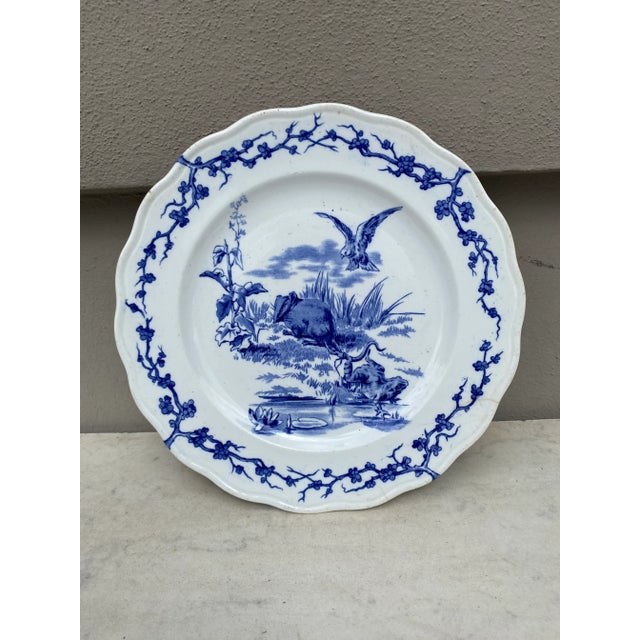 Late 19th Century English Blue & White Plate Eagle & Frog Brown Westhead and Moore, Circa 1890 For Sale - Image 5 of 5
