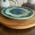 1990s Vintage McCarty Pottery Dark Jade Waterbottom Plate W/ Edge, Mississippi Delta Studio Pottery For Sale - Image 5 of 8