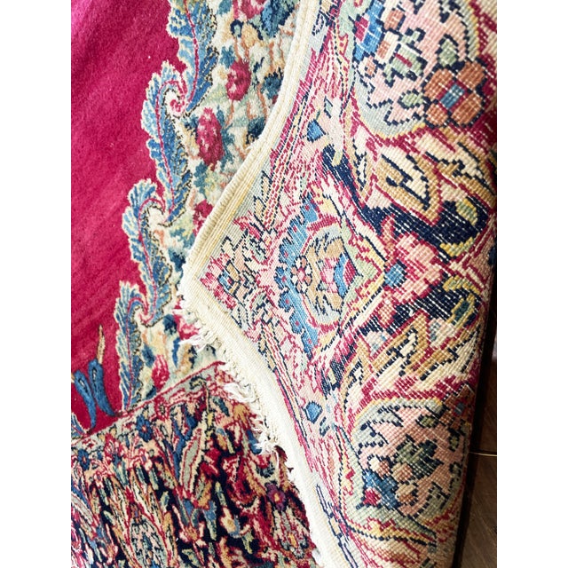 Antique Persian Laver Kerman Rug For Sale In Chicago - Image 6 of 11