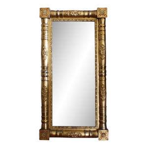 Small Antique American Sheraton Giltwood Mirror
