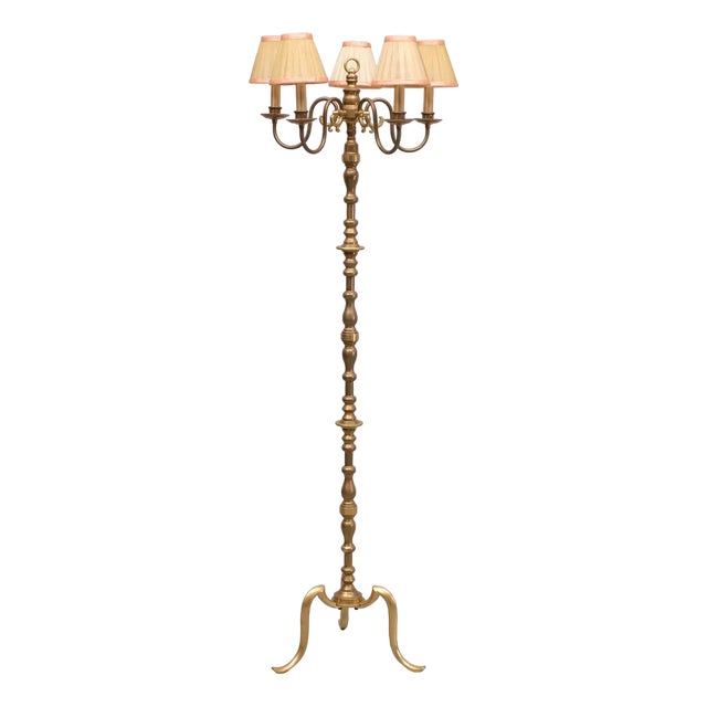 Brass Floor Lamp from Maison Baguès, France, 1960s For Sale