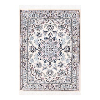 Pasargad DC Ivory Fine Hand Knotted Silk Rug For Sale