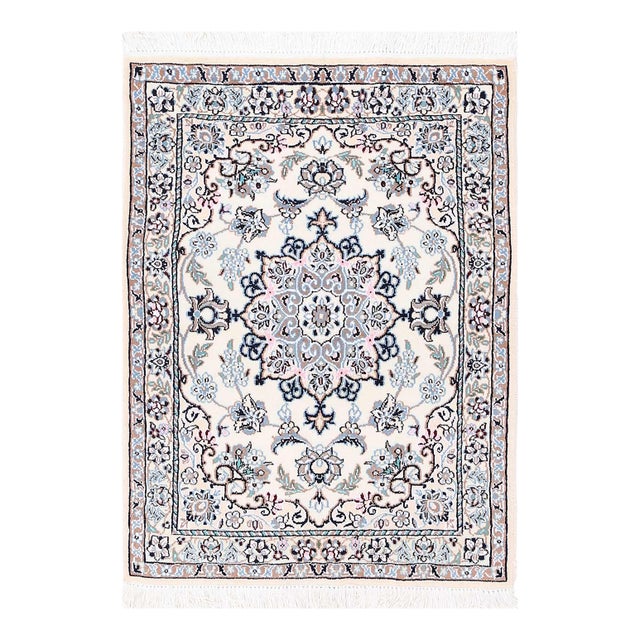 Pasargad DC Ivory Fine Hand Knotted Silk Rug For Sale