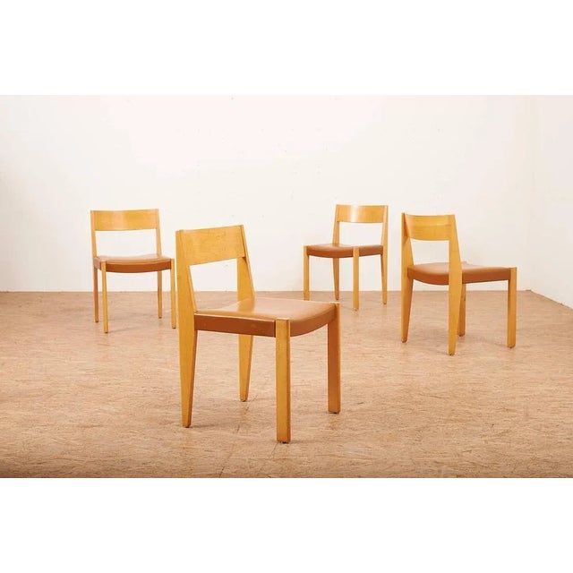 Solid Beech Model 266 Dining Chairs by Martha Huber-Villiger for Horgen Glarus, 1954, Set of 4 For Sale - Image 4 of 12