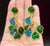 This gorgeous pair of 1980s Gripoix Blue and Green Abstract Dangle Earrings will garner so many "oohs and aahs" next time...