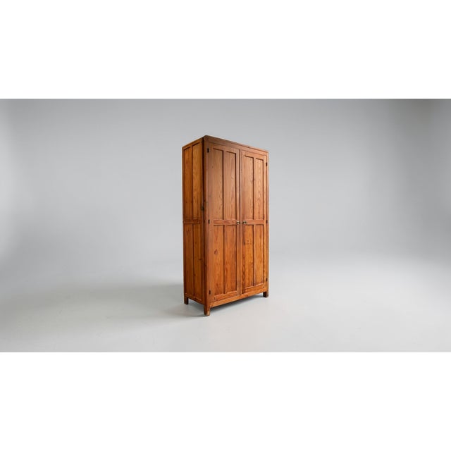 Mid-Century Modern French Reconstruction Oak Wardrobe by René Gabriel, 1945, in Very Good conditions. Designed 1920 to...