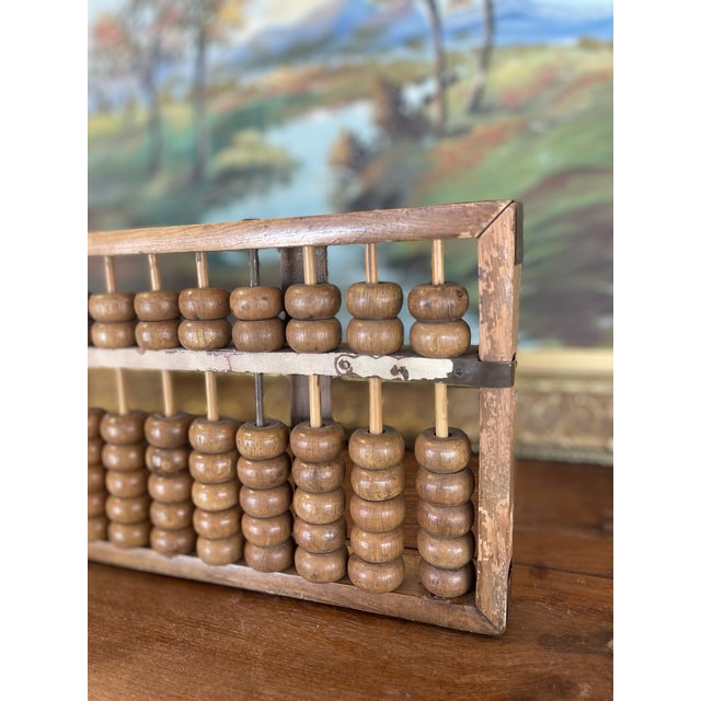 Antique Chinese Wooden Abacus - Primitive Calculator, Estimated 1900. For Sale - Image 4 of 8