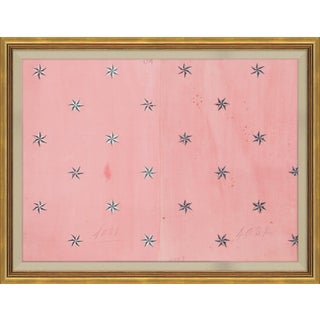 Etoile Pink Art Print in Gold Frame by Paule Marrot For Sale