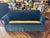 1970s Vintage Velvet Cobalt Blue Sofa For Sale - Image 5 of 10