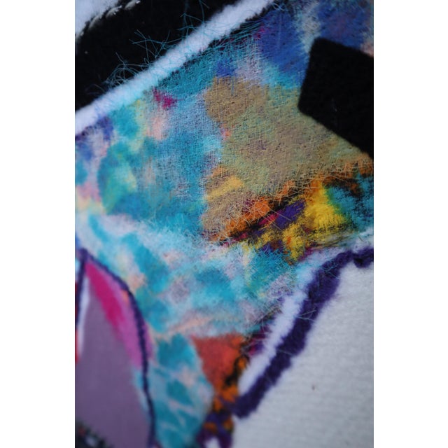 Black Monumental Jewish Fiber Art Wall Hanging by Smadar Lavine For Sale - Image 8 of 9